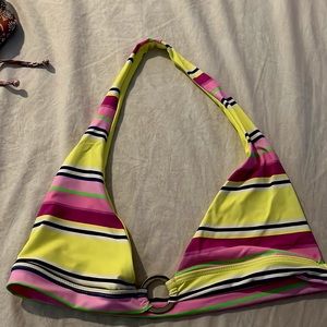 Frankie’s Bikinis Halter Top Stripe Bikini